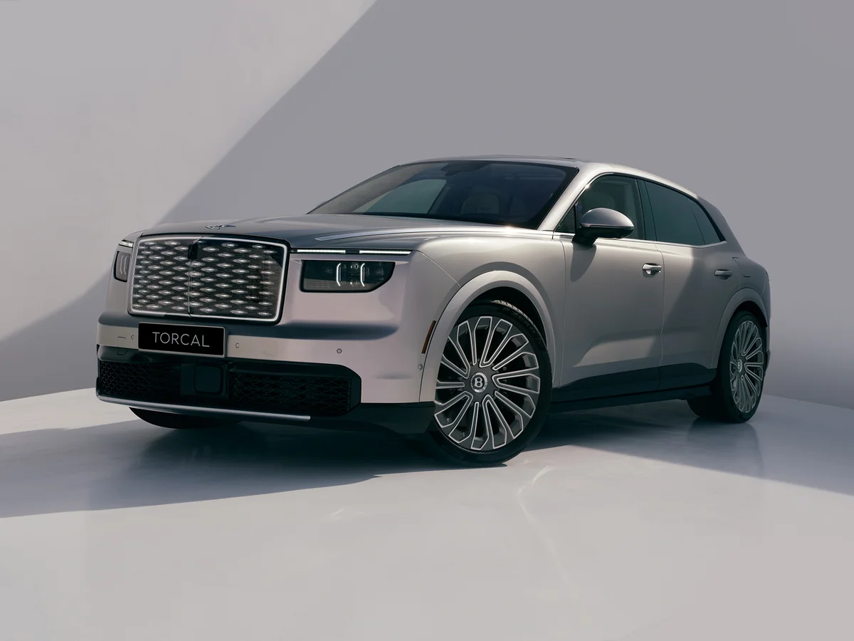 Bentley's first electric car, the Torcal, drops the round headlights