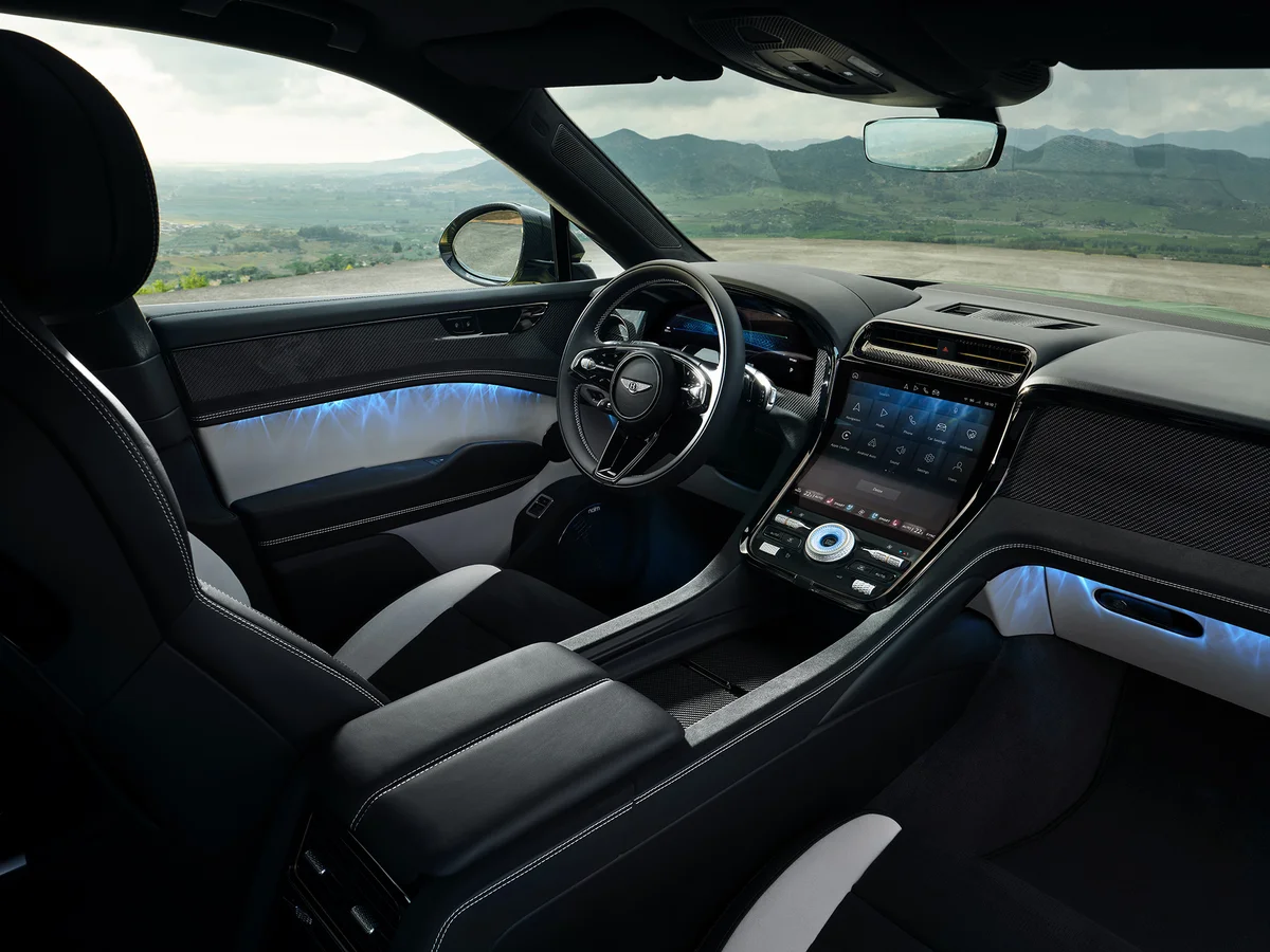 Bentley's first electric car, the Torcal, drops the round headlights