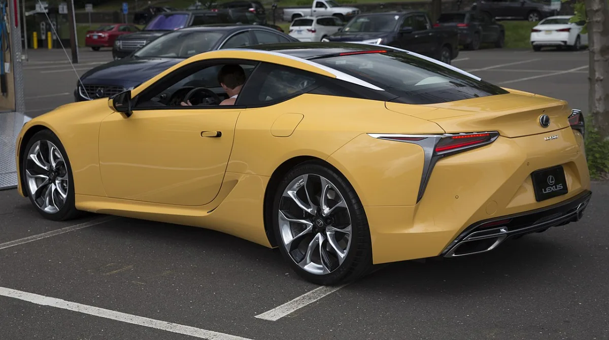 Lexus LC 500 rear three quarter view