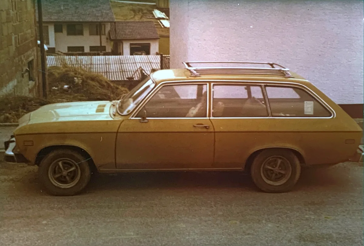 A US-version Opel Ascona wagon with larger bumpers and side lights