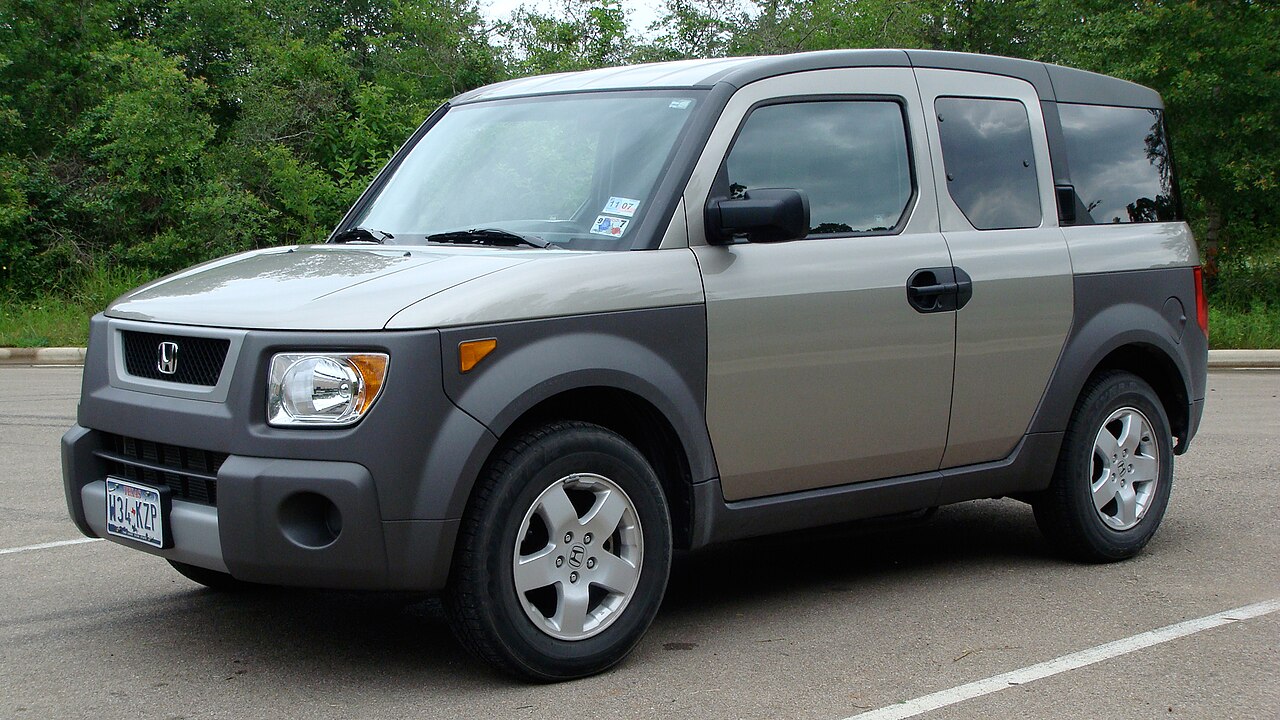 Honda Element: The boxy, versatile cult crossover (2003-2011). Clamshell doors and washable interior.
