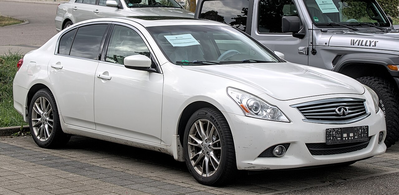Infiniti G37: VQ37VHR 3.7 V6 successor to the G35 (2008-2013). Sedan, coupe, and convertible. Up to 348 horsepower.