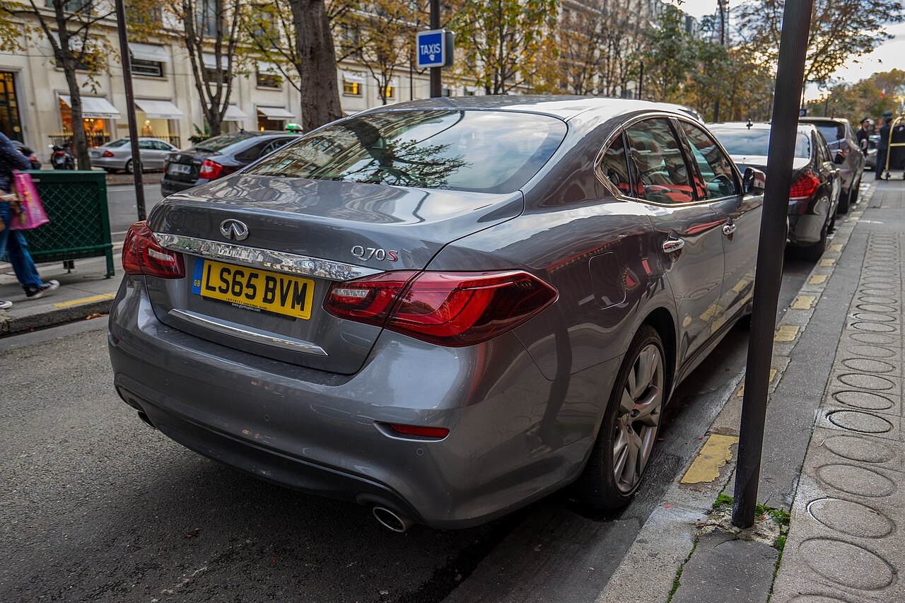 Infiniti M56: V8 flagship sedan (2011-2013). VK56 5.6 V8, around 420 hp. The fast M, later the Q70 5.6.