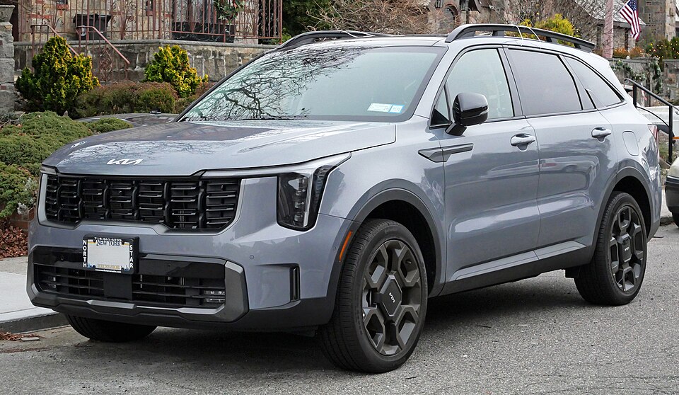 Kia Sorento: Mid-size three-row SUV. Hybrid and plug-in hybrid options. A right-sized family hauler below the Telluride.