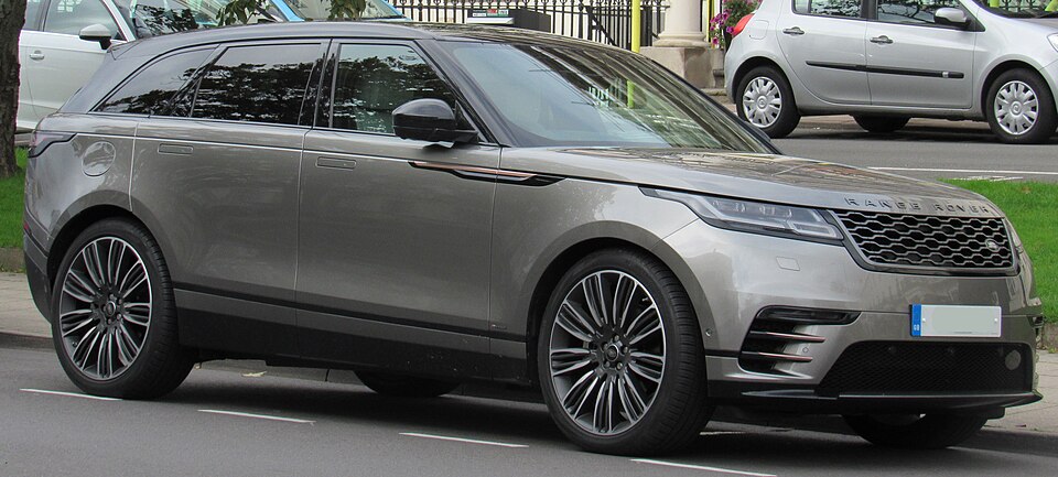 Land Rover Range Rover Velar: Mid-size coupe-styled Range Rover (2017+). Design-led, sleek surfacing, flush door handles.
