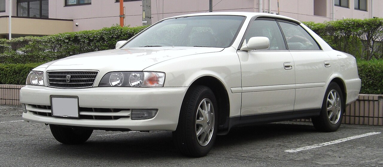 Toyota Chaser: The JDM sport sedan icon. The JZX100 with the 1JZ-GTE turbo six is a drift legend.